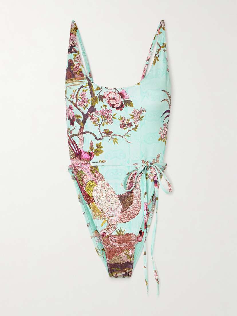 Skims + Roberto Cavalli Signature Swim Tie Waist One Piece - Fagianella