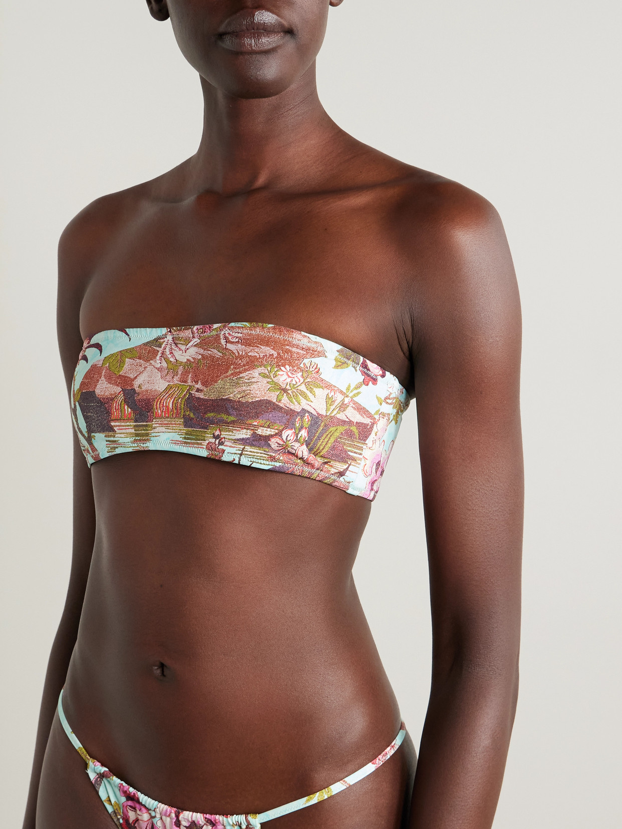 Skims + Roberto Cavalli Signature Swim Micro Bandeau In Multi