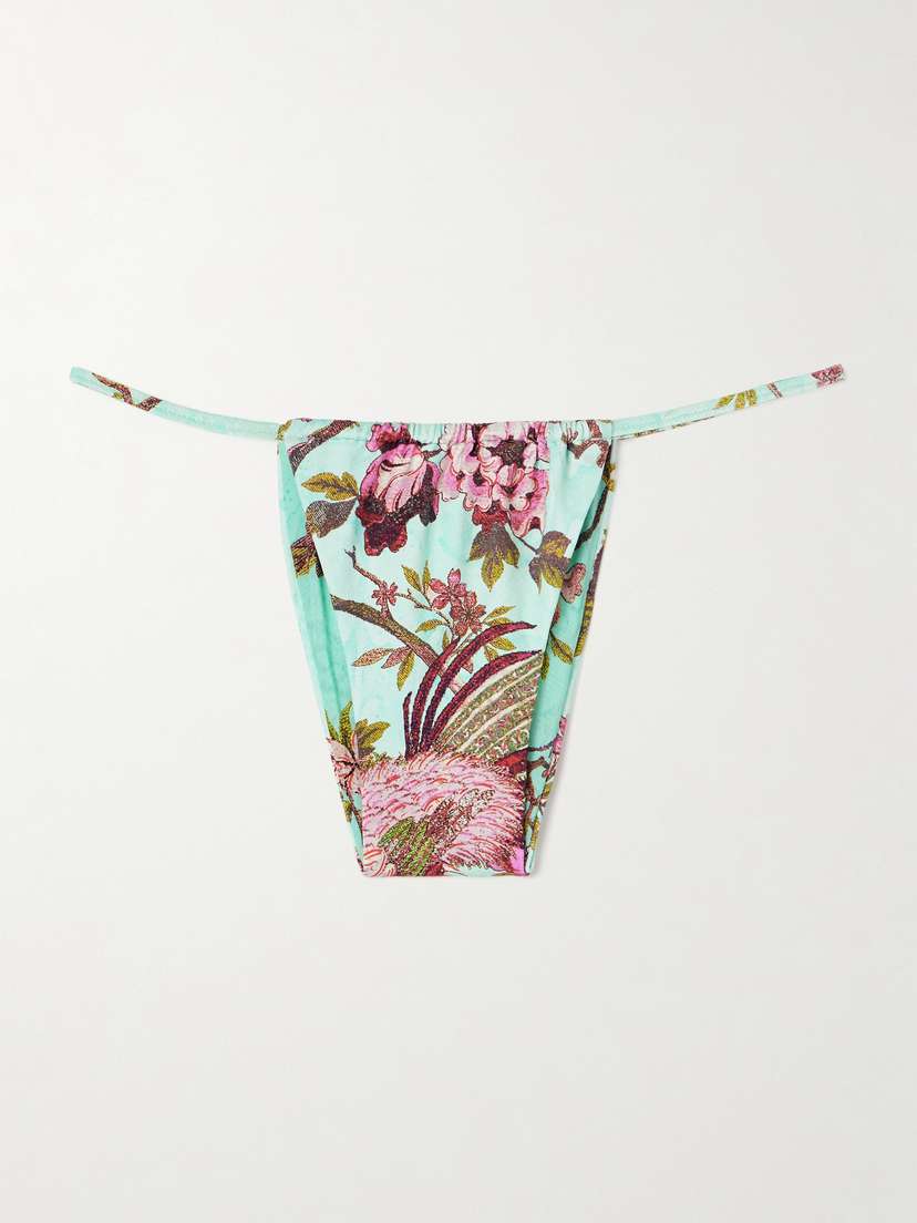 Skims + Roberto Cavalli Signature Swim String Bikini Bottom - Fagianella