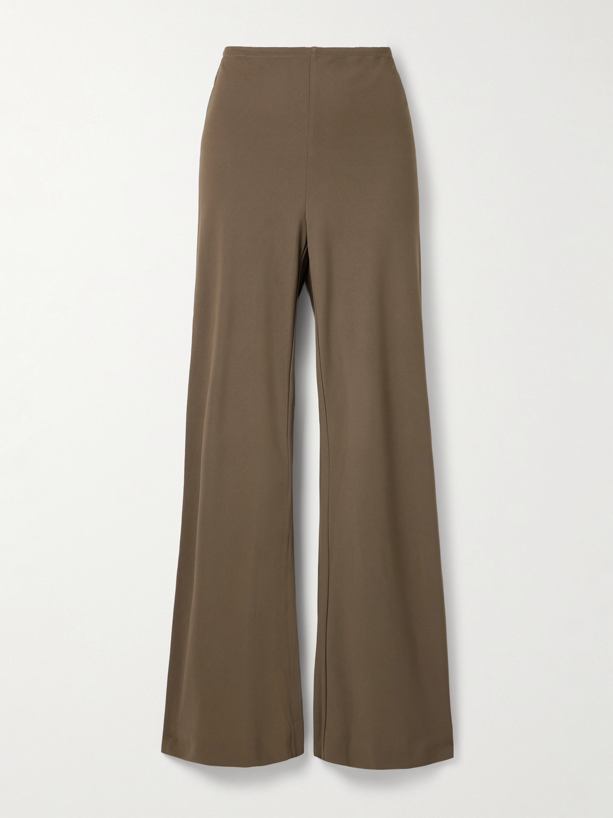 Staud Stroll Crepe Flared Pants In Animal Print