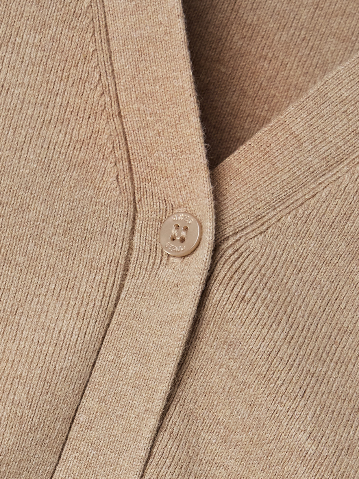 Staud Madeline Layered Cotton And Cashmere-blend And Pleated Crepe Midi Dress In Brown