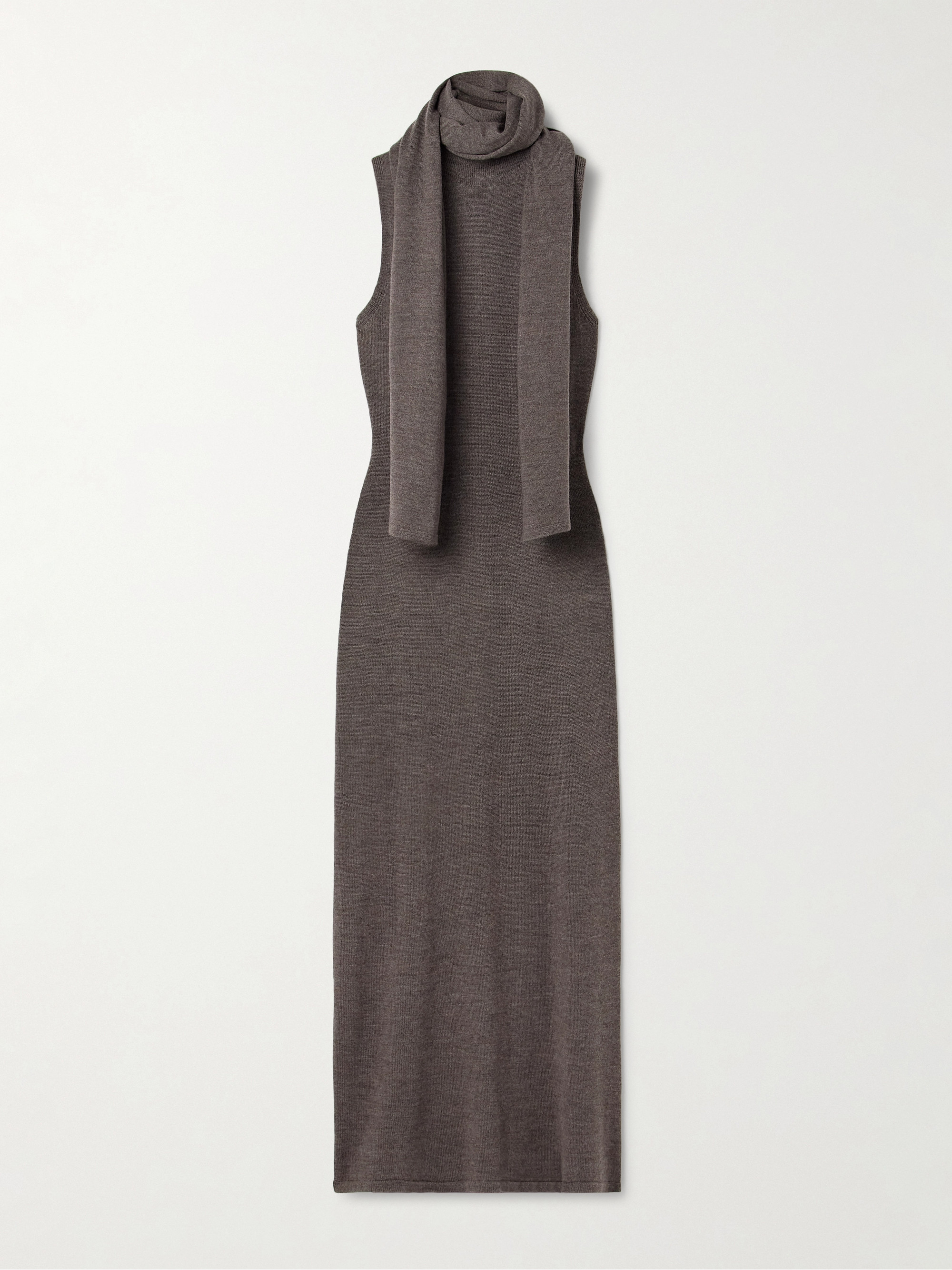 Staud Canal scarf-detailed wool turtleneck midi dress thumbnail