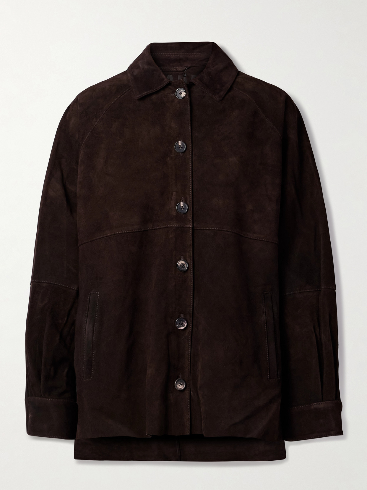 Staud Josette Suede Jacket In Brown