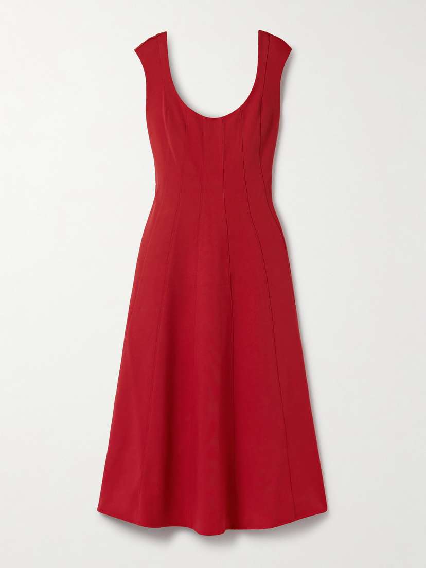 Staud Charlotte Woven Midi Dress