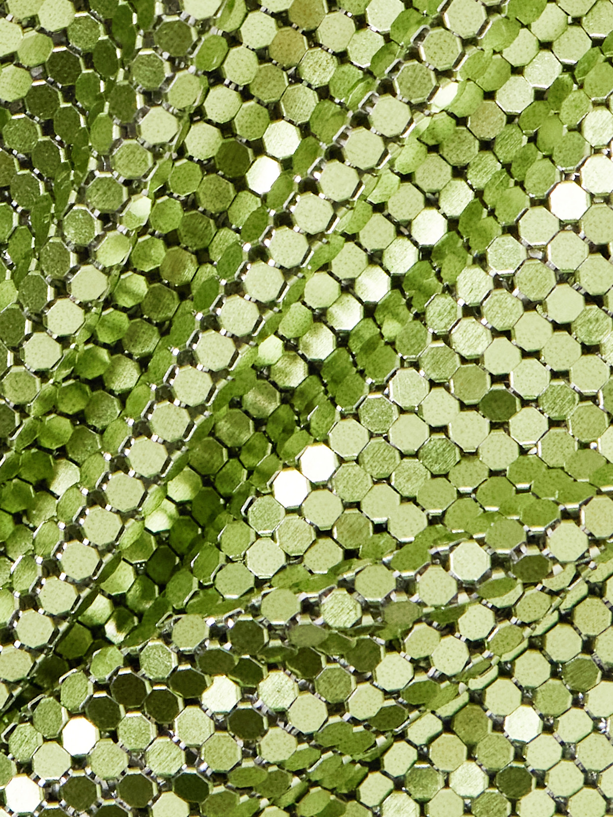 Rabanne Chainmail Mini Dress In Green