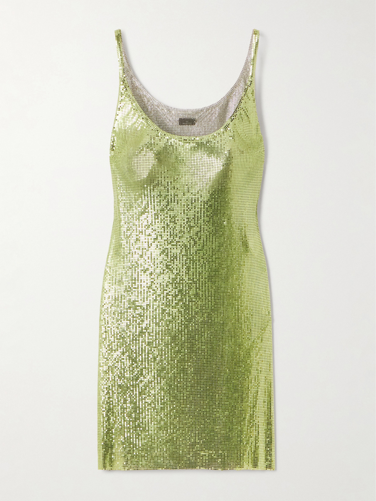 Rabanne Chainmail Mini Dress In Green