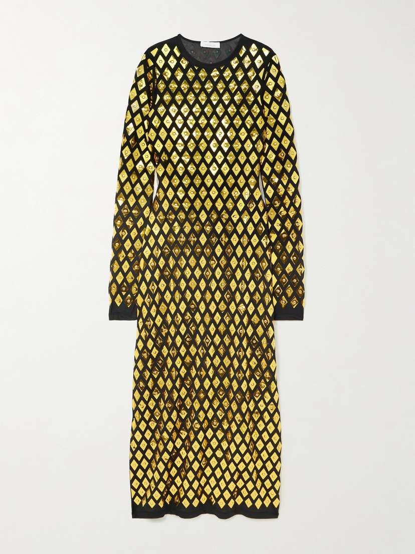 Rabanne Embellished Stretch-jersey Midi Dress