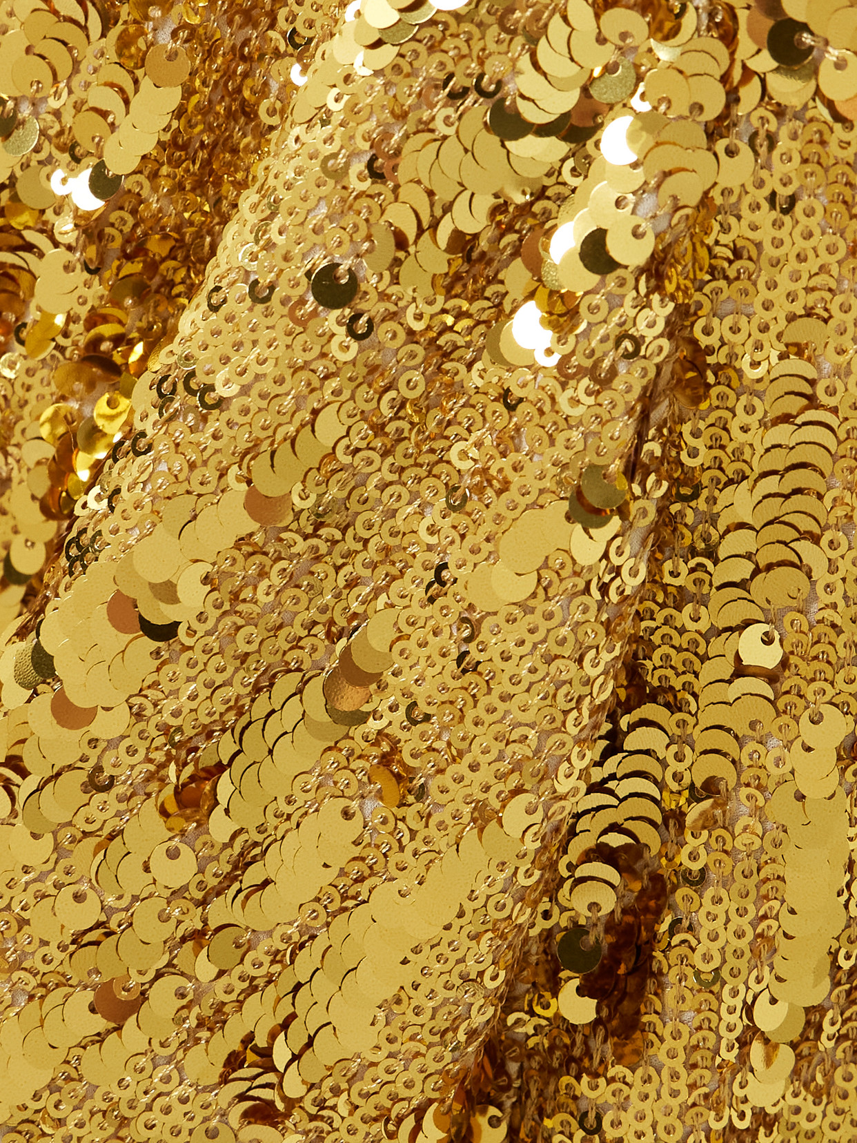 Rabanne Sequined Crepe De Chine Maxi Dress In Yellow