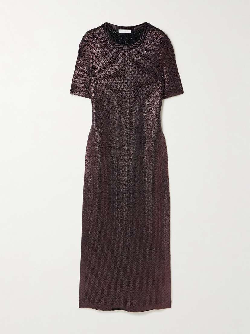 Rabanne Metallic Jacquard-knit Maxi Dress