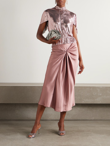 Rabanne Pleated chainmail blouse