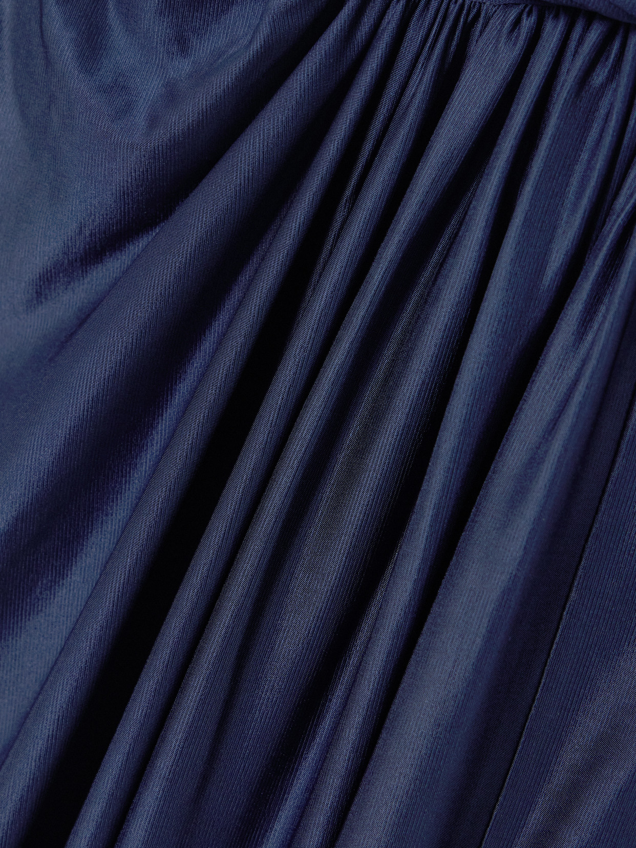 Rabanne Draped Satin-jersey Midi Skirt In Blue