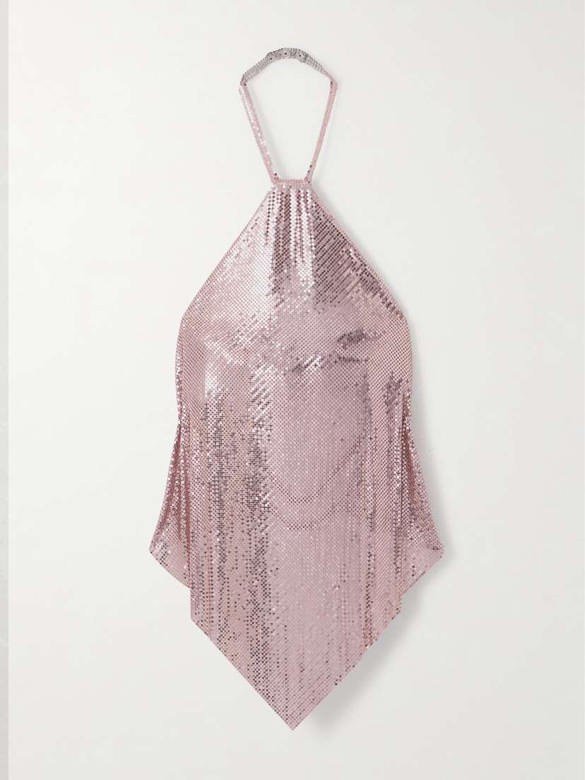 Rabanne Open-back Chainmail Halterneck Top