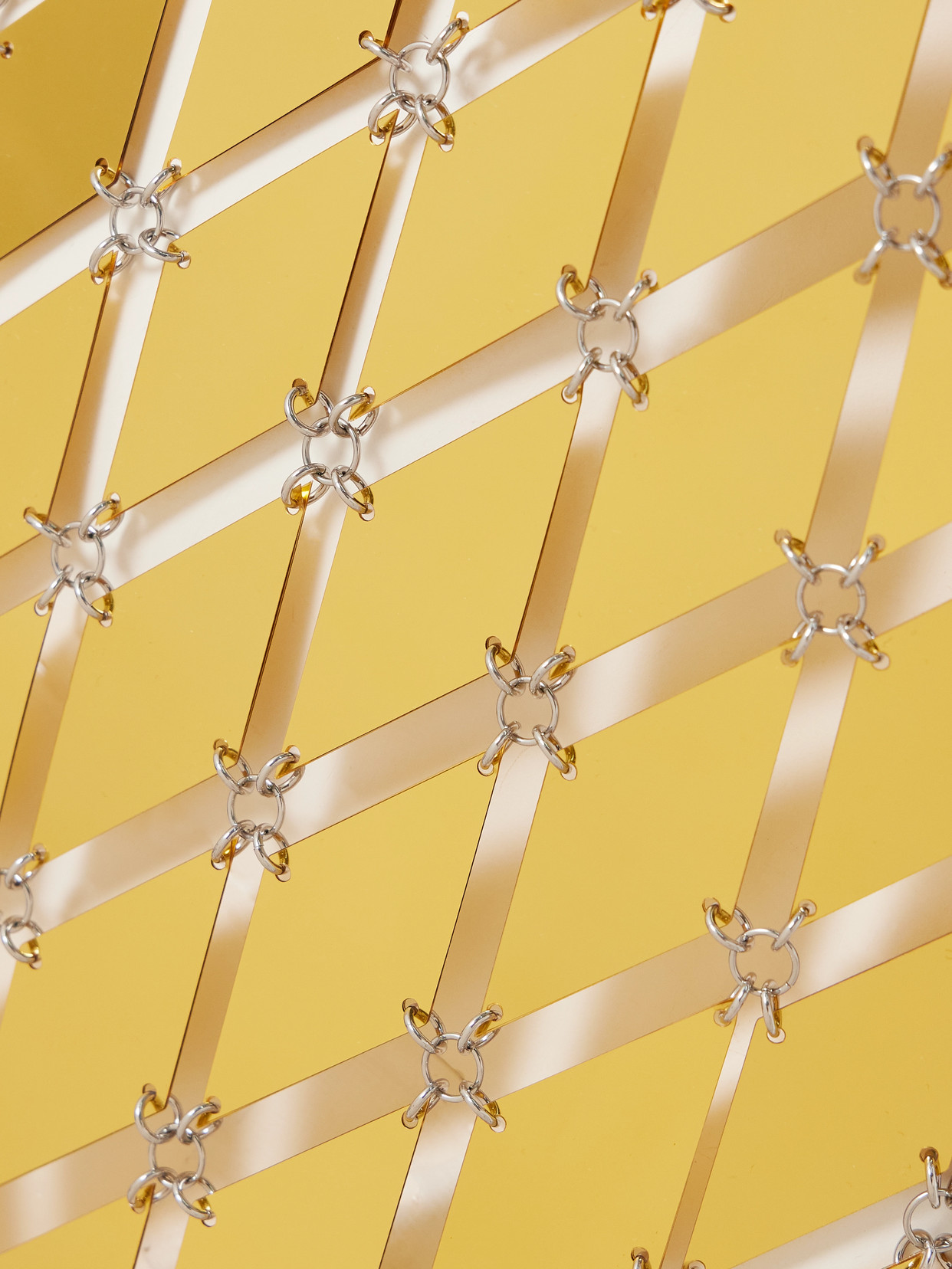 Rabanne Assemblage Chainmail Mini Dress In Gold