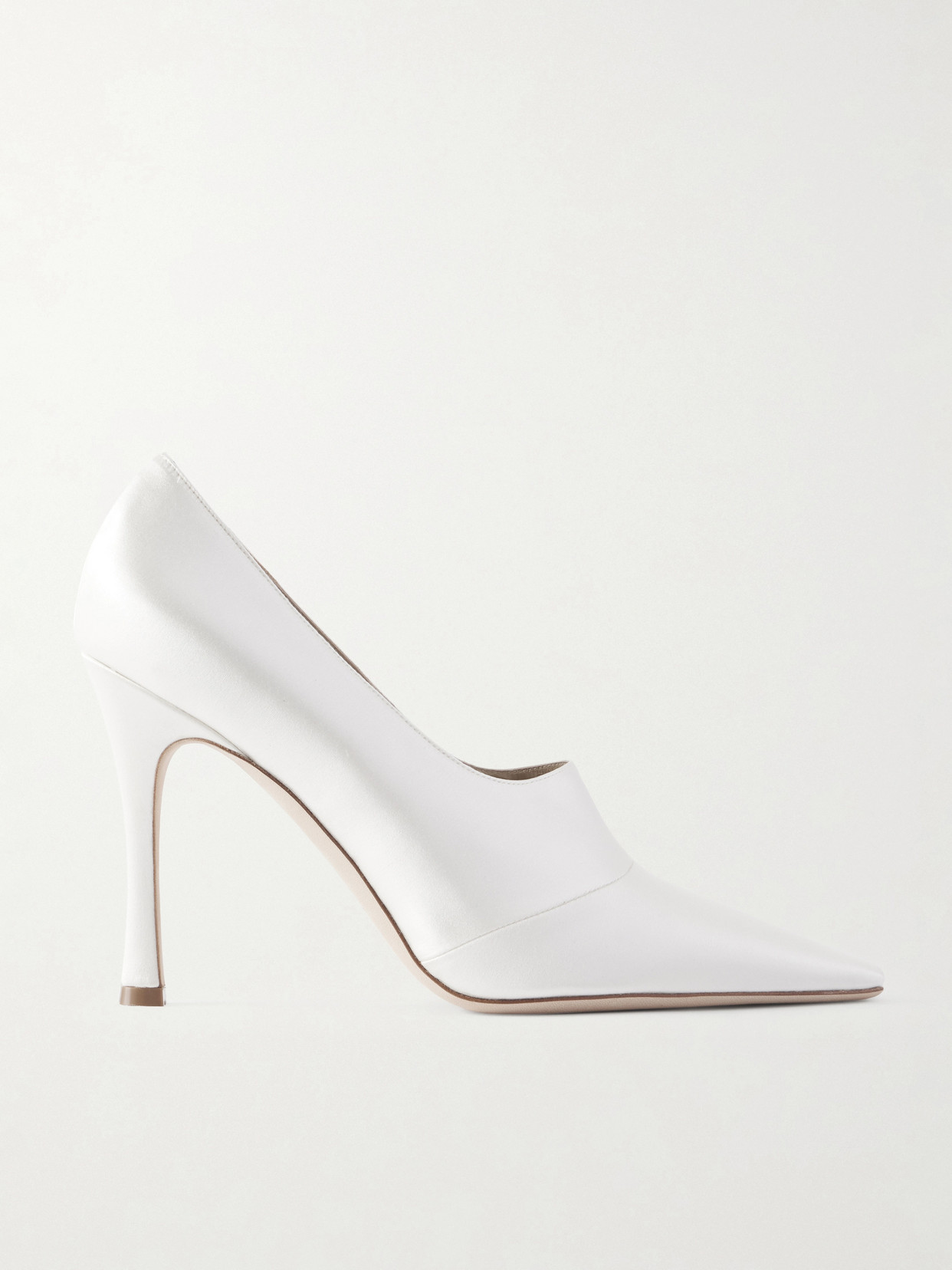 Danielle Frankel Ida Satin Pumps In White