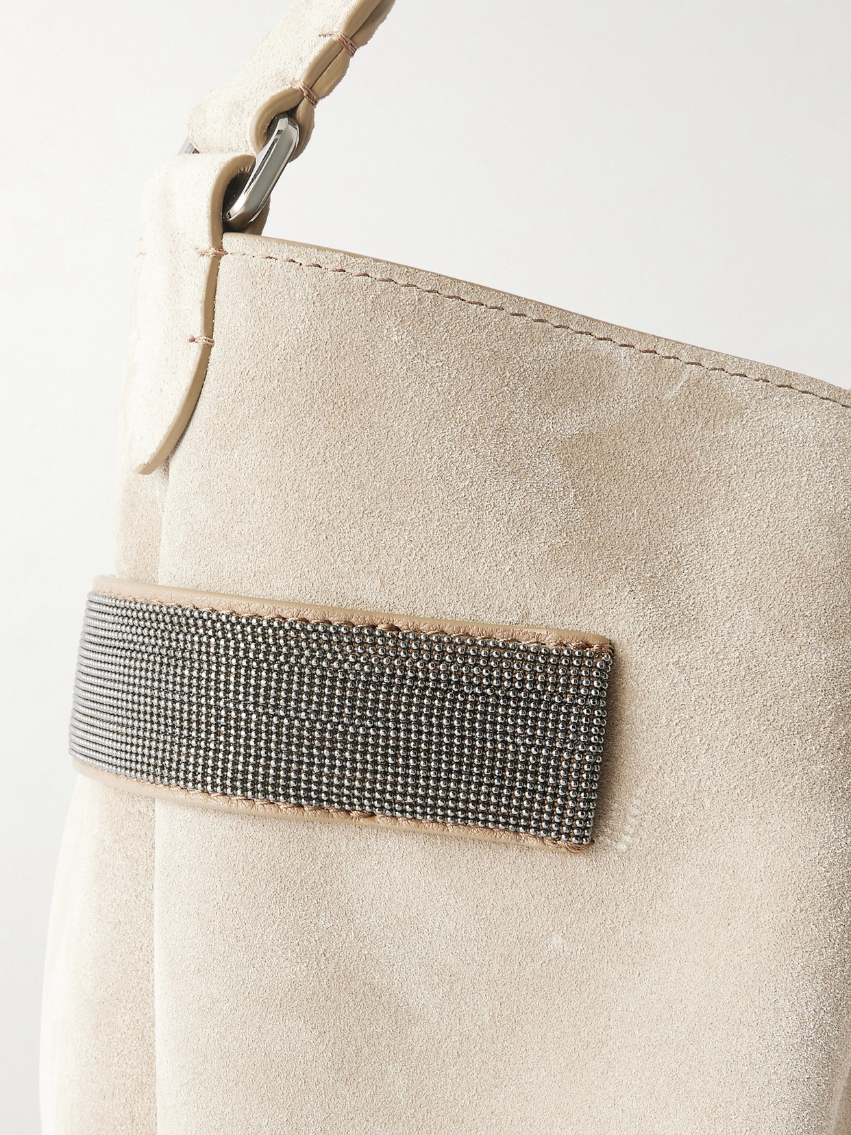 Bead-Embellished Shoulder Bag