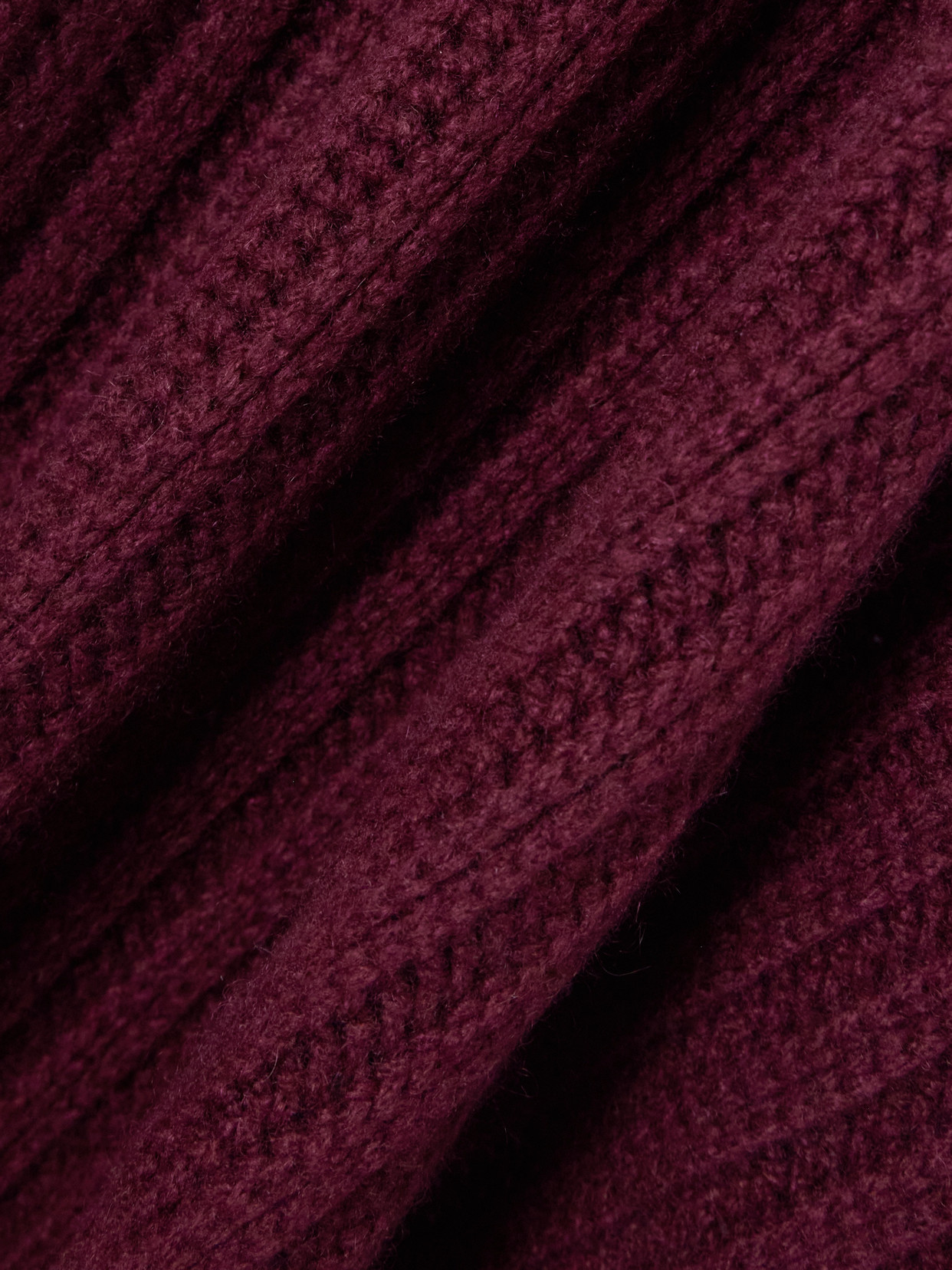 Brunello Cucinelli Hooded Ribbed Cashmere Scarf In Burgundy