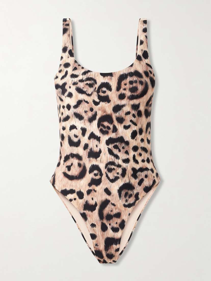 Agua by Agua Bendita Gema Leopard-print Stretch Recycled Swimsuit