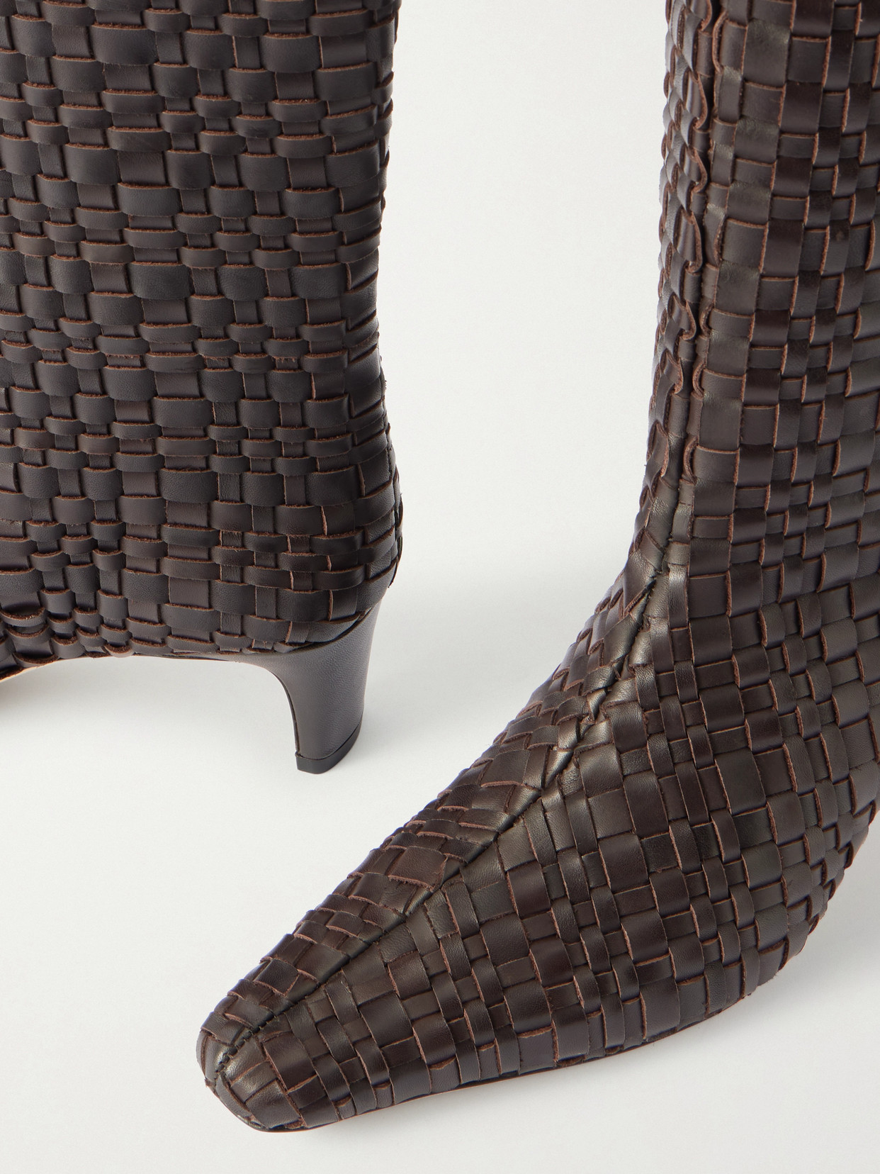 Wally Woven Leather Knee Boots