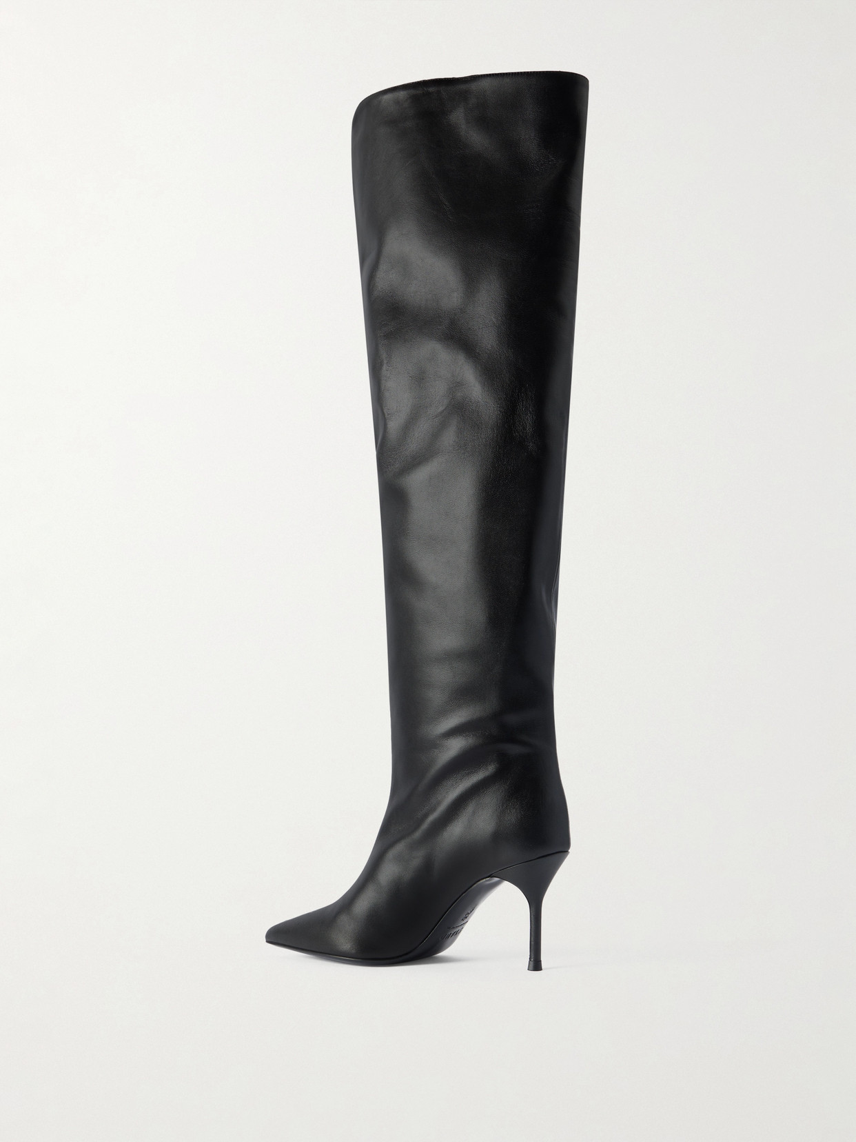 Staud Sebastian Leather Over-the-knee Boots In Black