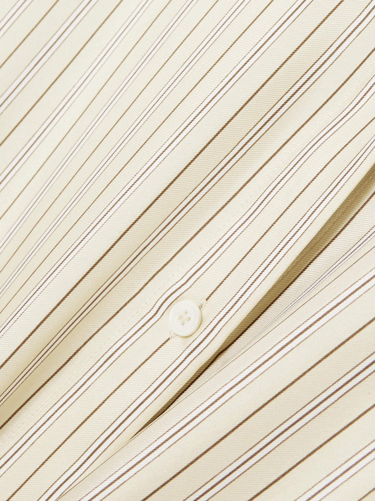 Totême Toteme Oversize Stripe Silk Button-up Shirt In Neutral