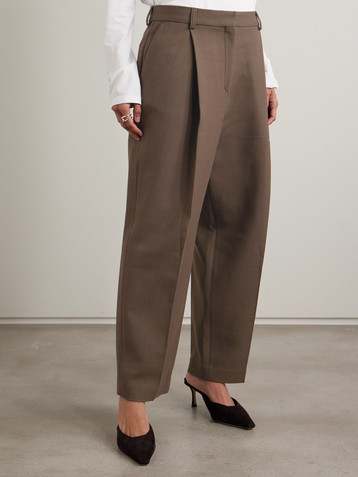 TOTEME Pauli pleated twill tapered pants