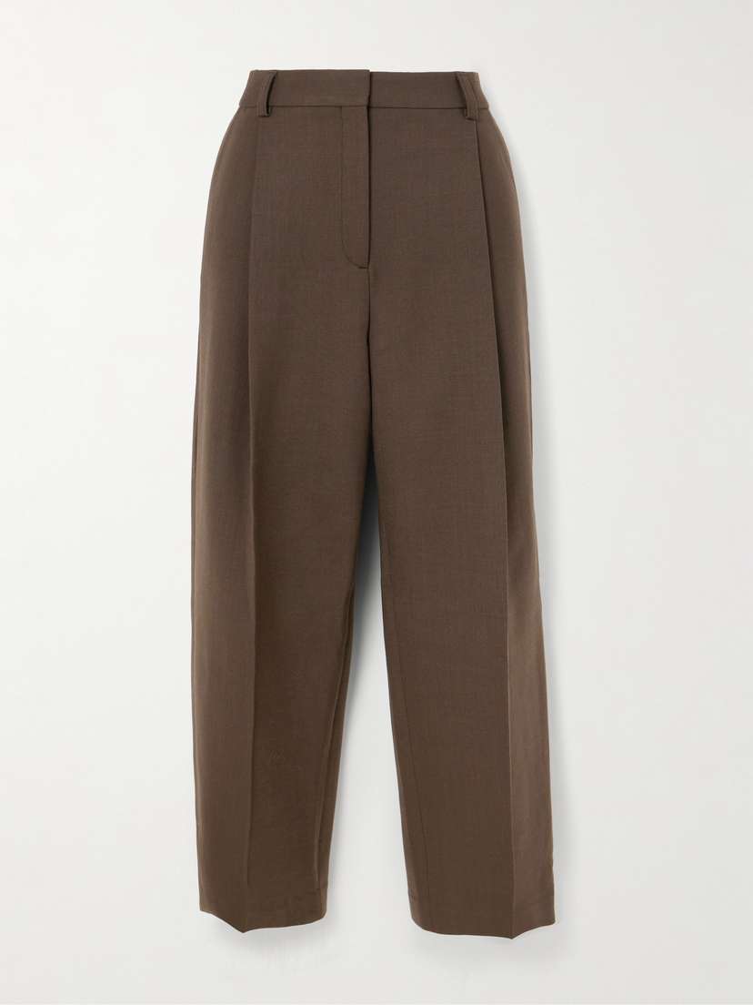 TOTEME Pauli Pleated Twill Tapered Pants