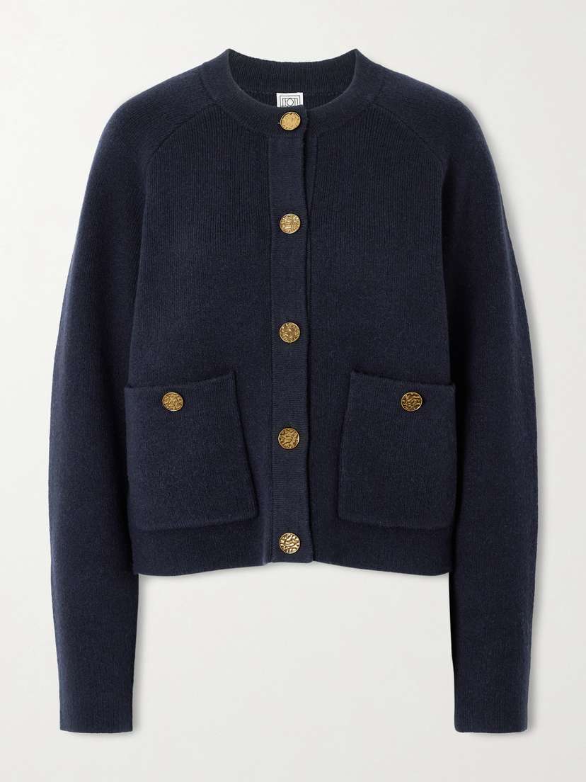 TOTEME Ribbed Wool-blend Cardigan