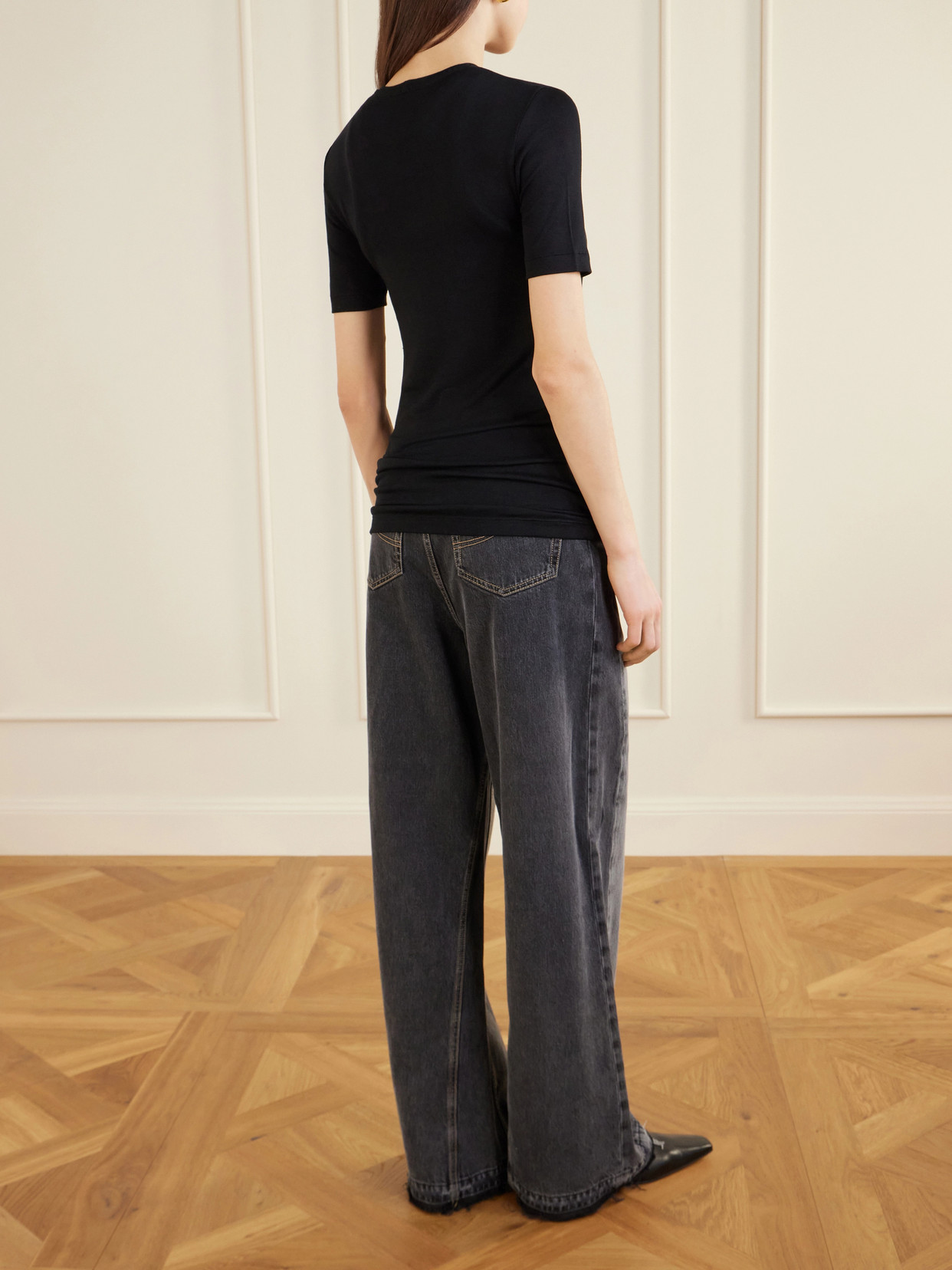 Totême Jersey T-shirt In Black