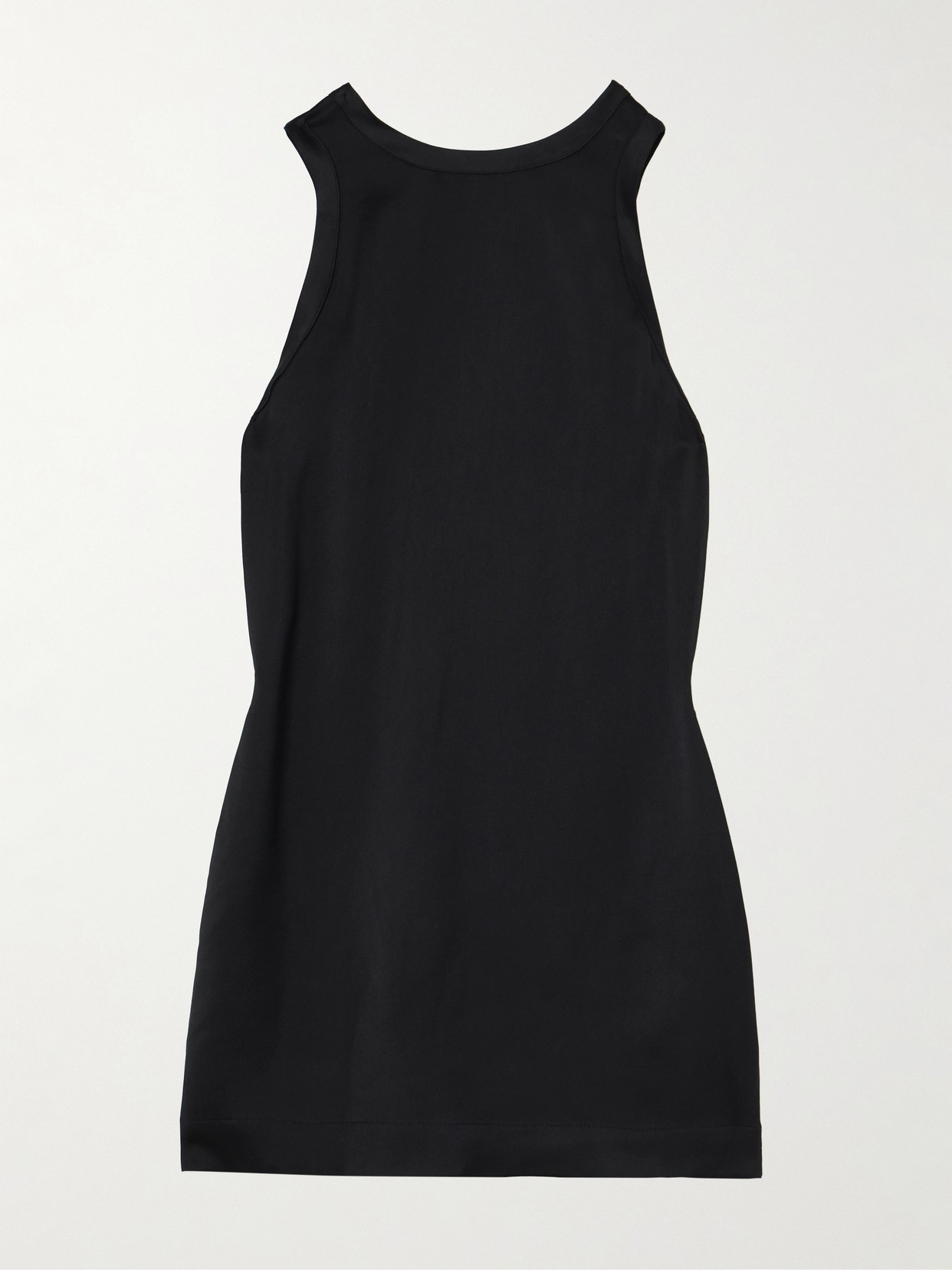 Totême Satin Tank Top In Black