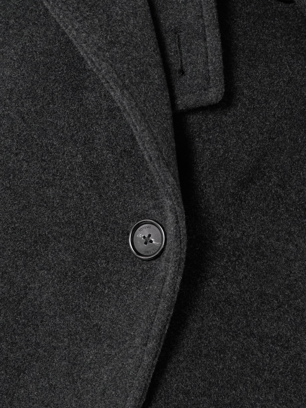 Totême Shield Oversized Double-breasted Wool-blend Coat In Gray