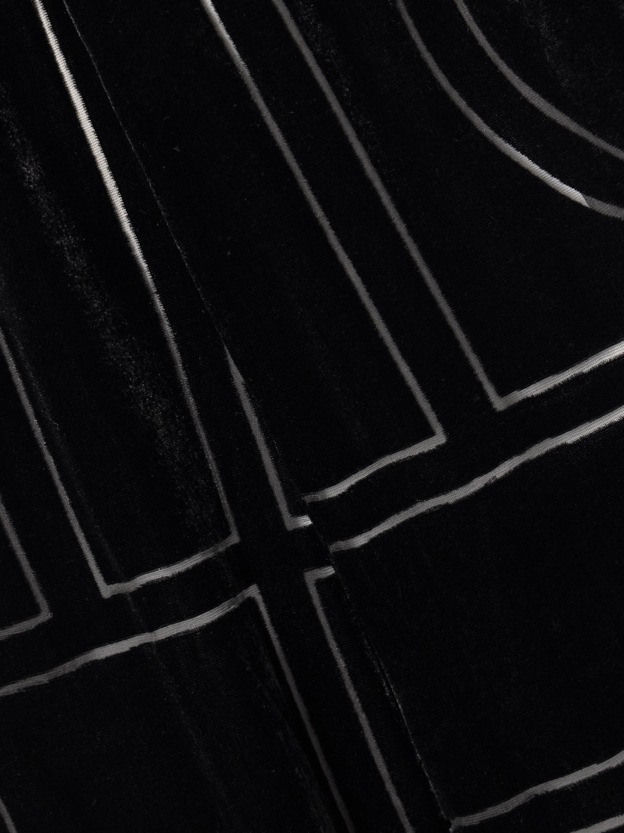 Totême Devoré-velvet Wide-leg Pants In Black