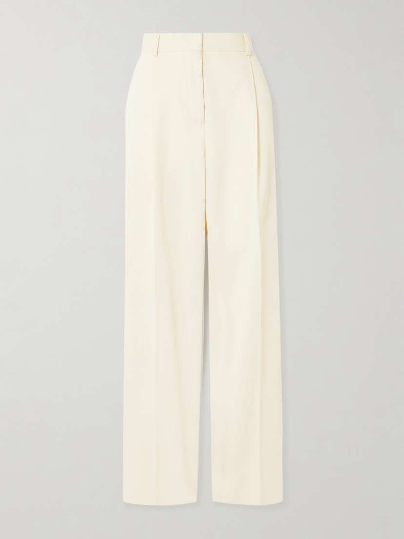 Toteme — Pleated twill wide-leg pants