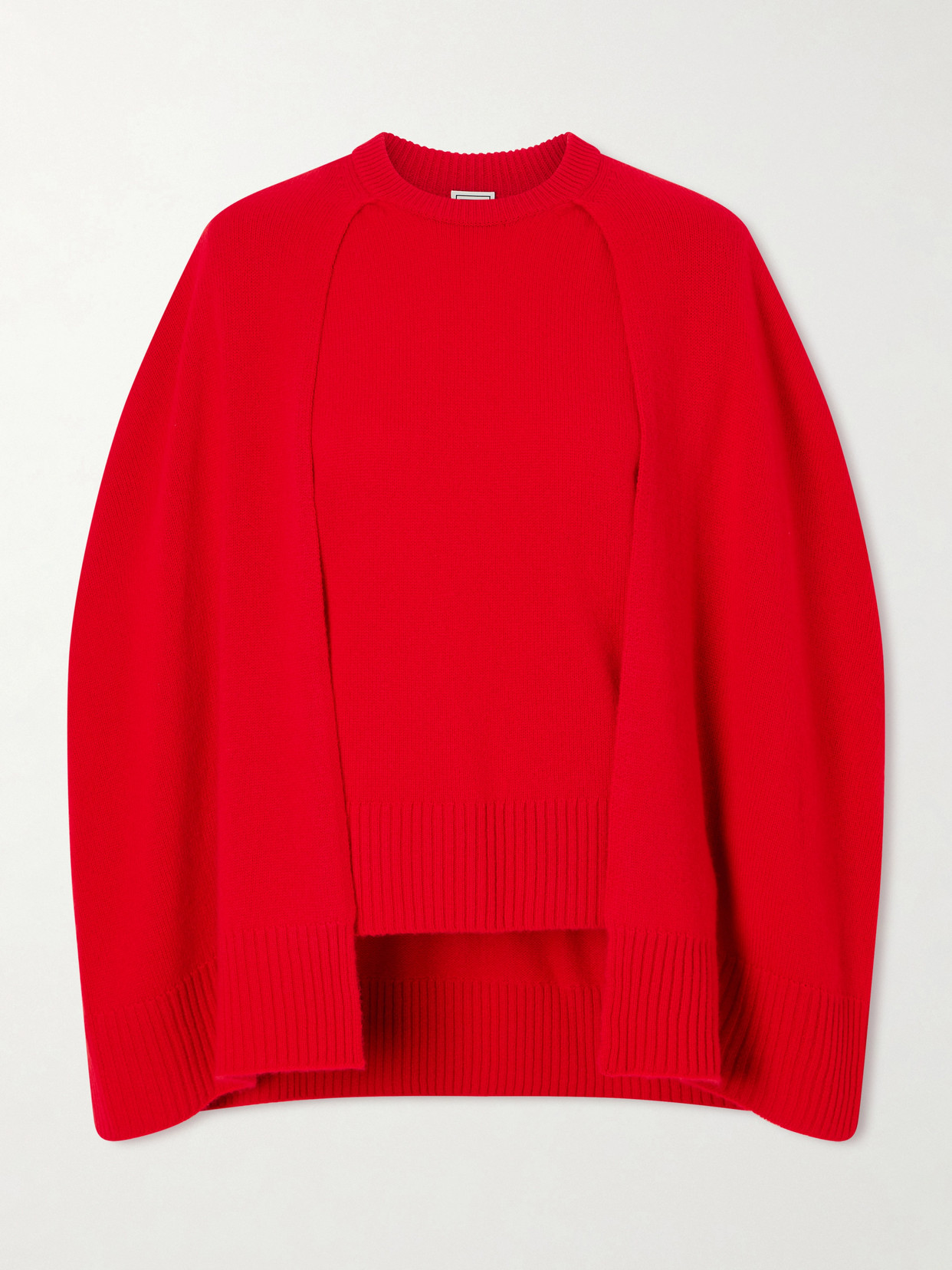 Totême Cape-effect Cashmere Sweater In Red