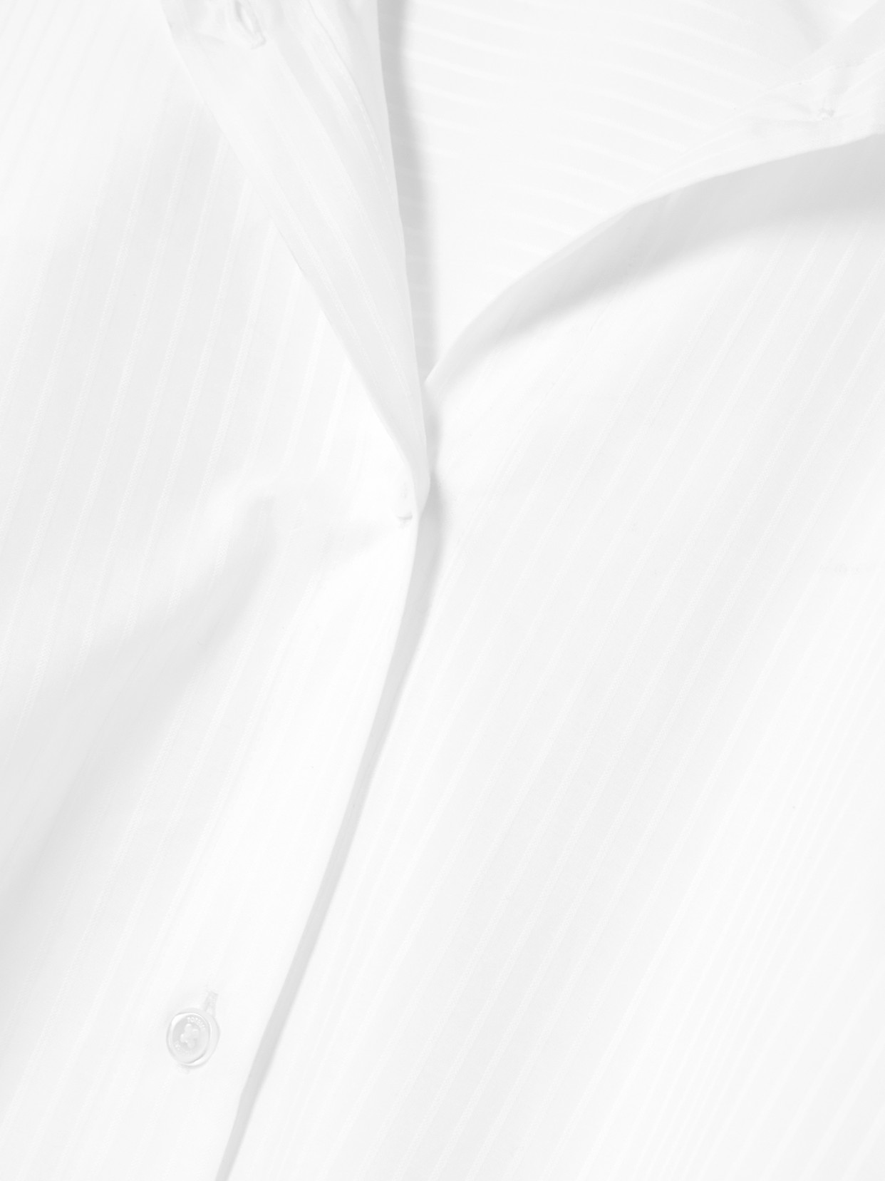 Totême Striped Cotton Shirt In White