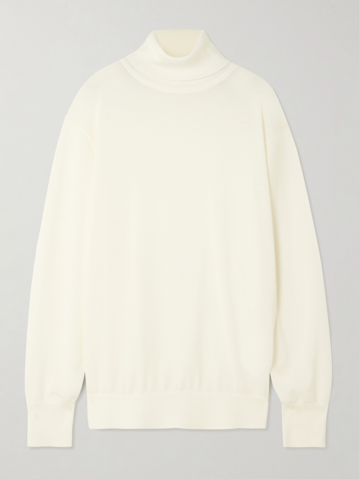 Totême Knitted Turtleneck Sweater In Yellow