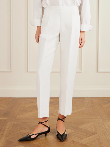 TOTEME Wool and silk-blend straight-leg pants