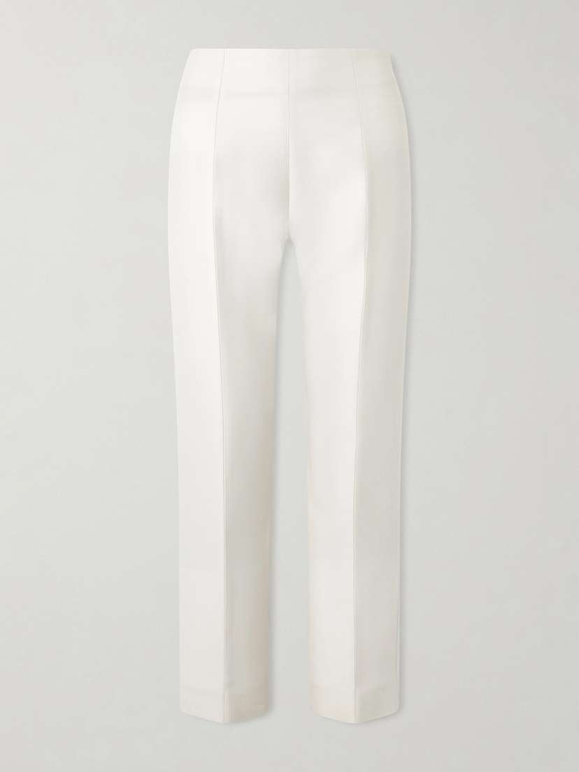 TOTEME Wool And Silk-blend Straight-leg Pants