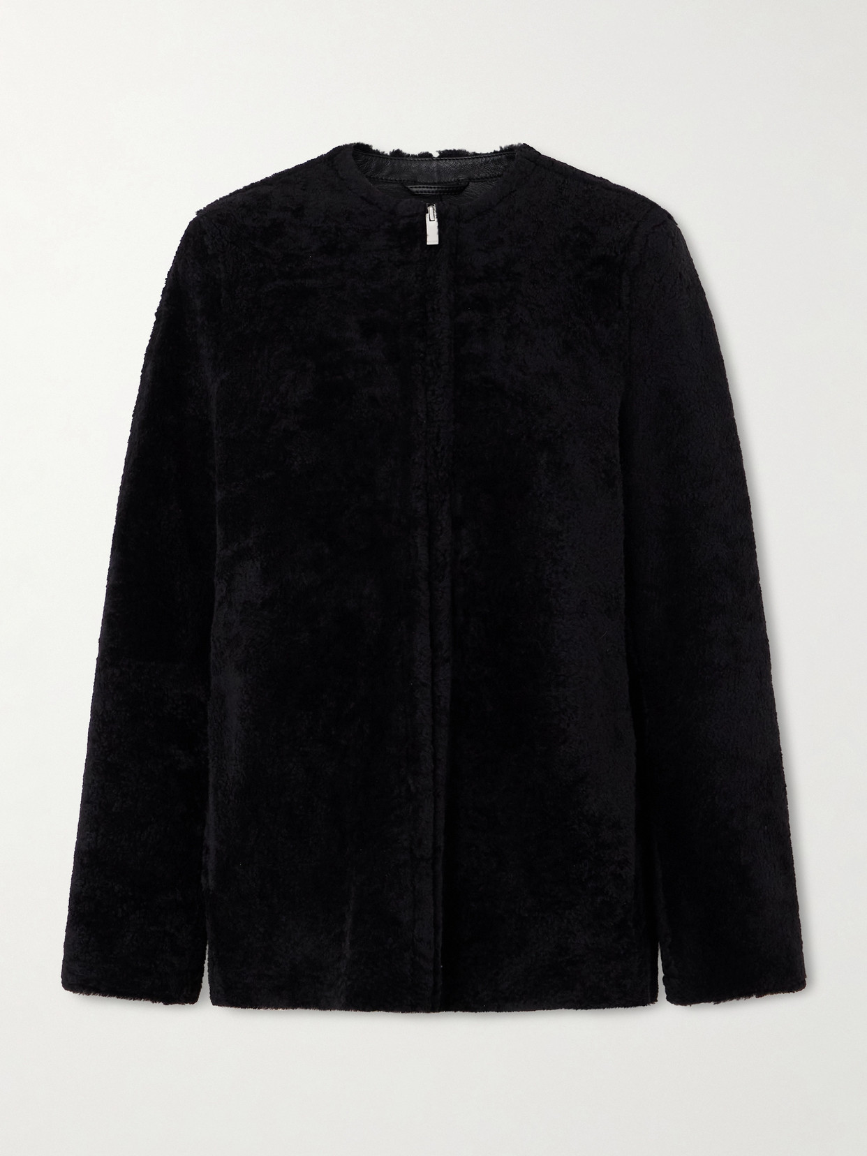 Totême Shearling Jacket In Black