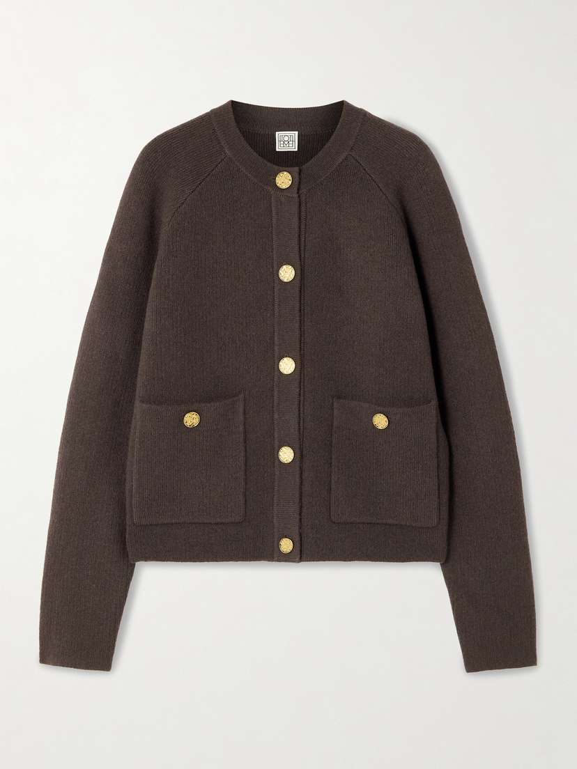 TOTEME Ribbed Wool-blend Cardigan
