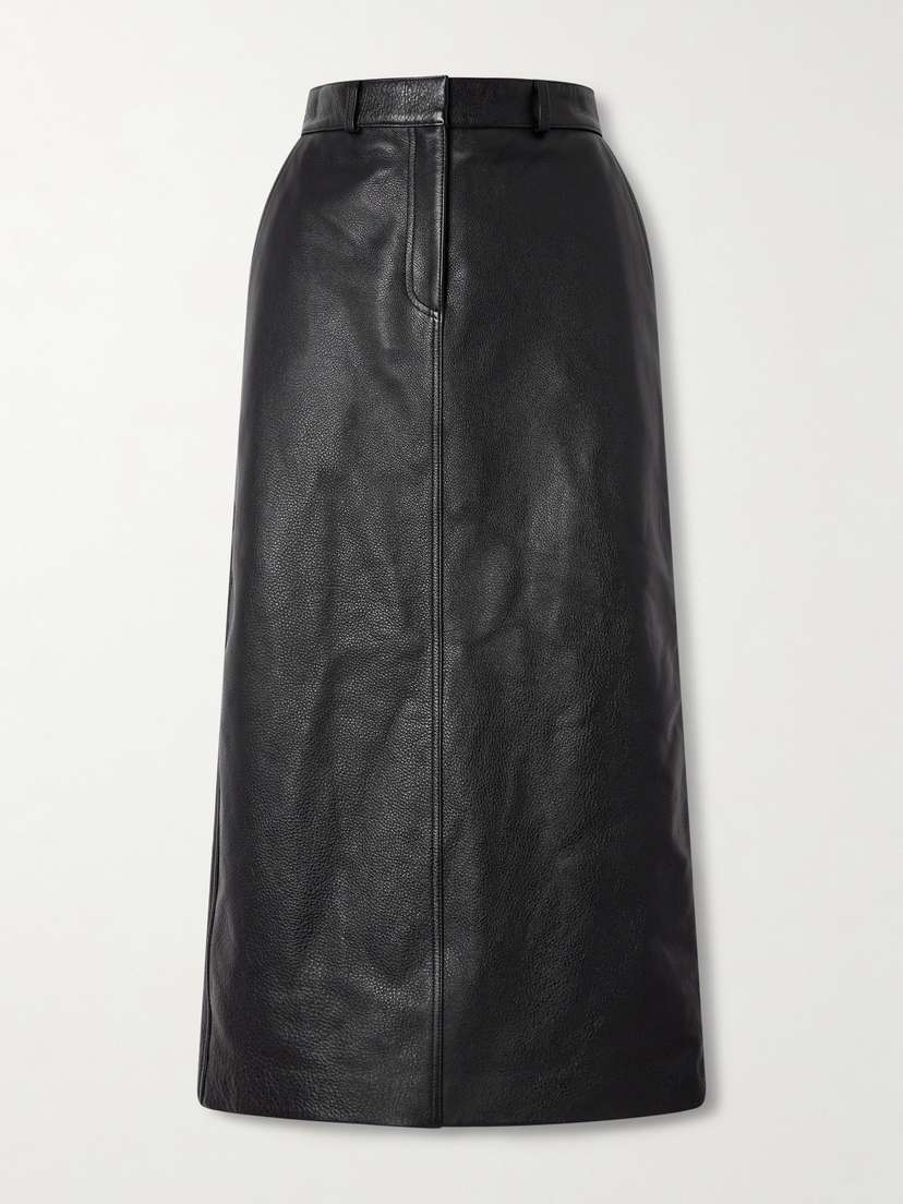 Toteme — Textured-leather maxi skirt