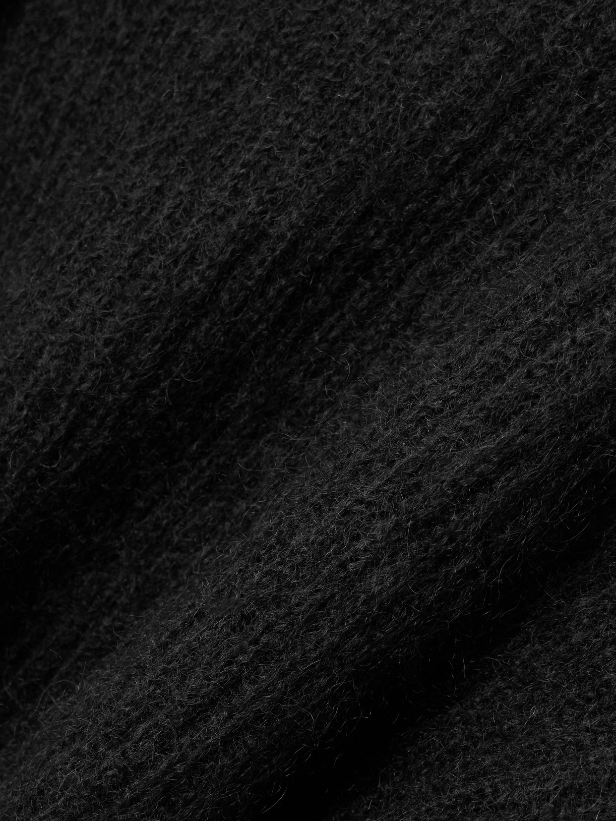 Totême Oversized Ribbed Alpaca-blend Sweater In Black