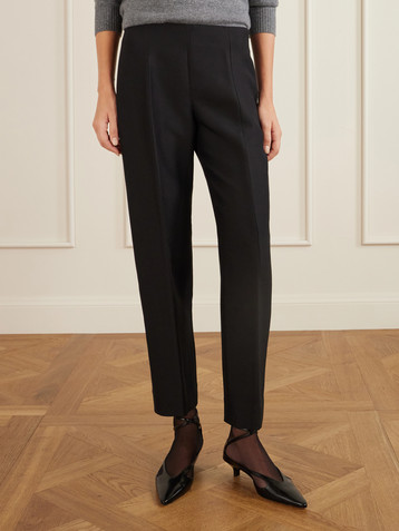 TOTEME Wool and silk-blend straight-leg pants