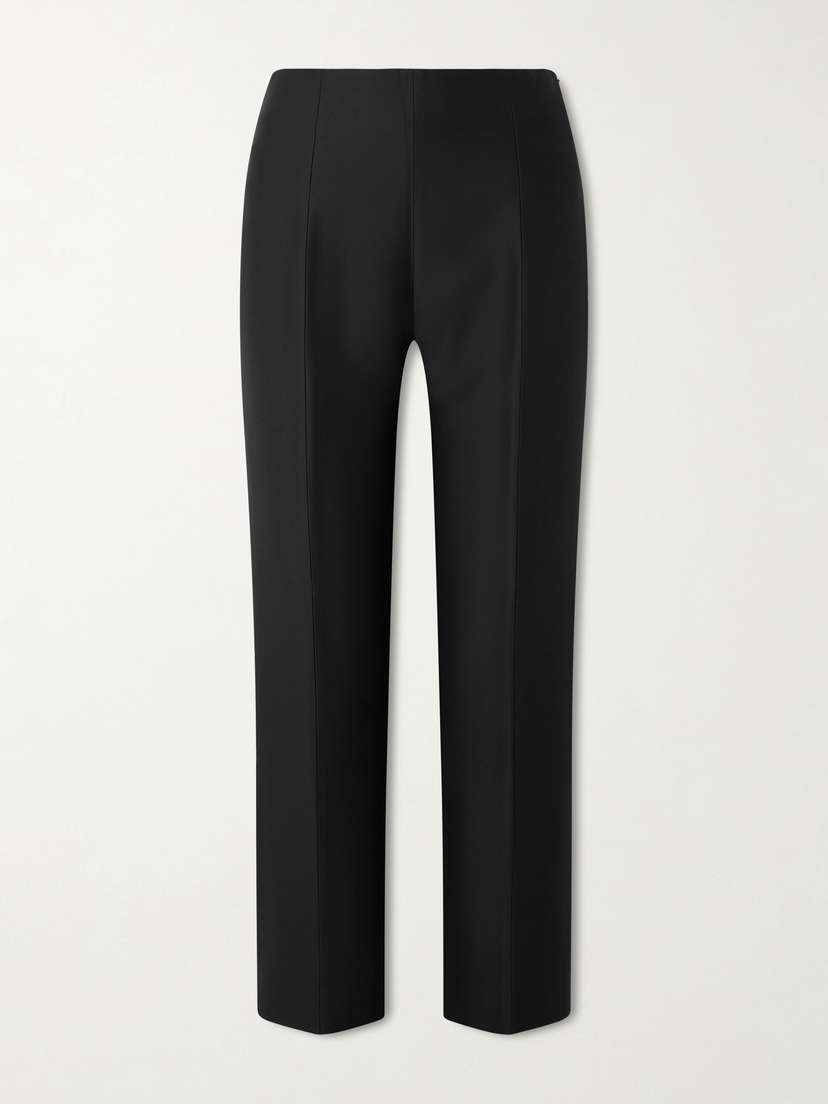 TOTEME Wool And Silk-blend Straight-leg Pants