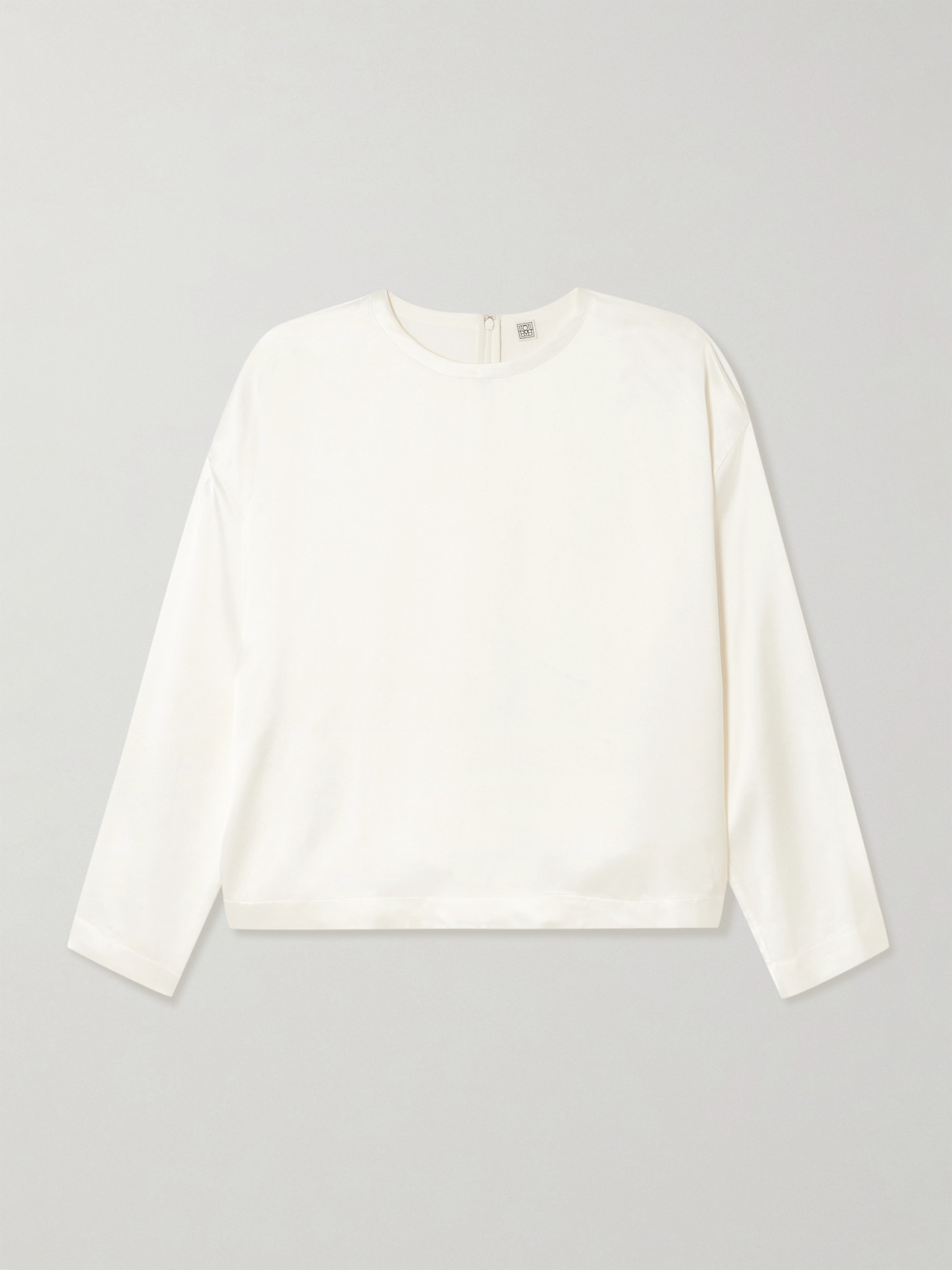 Totême Satin Top In White