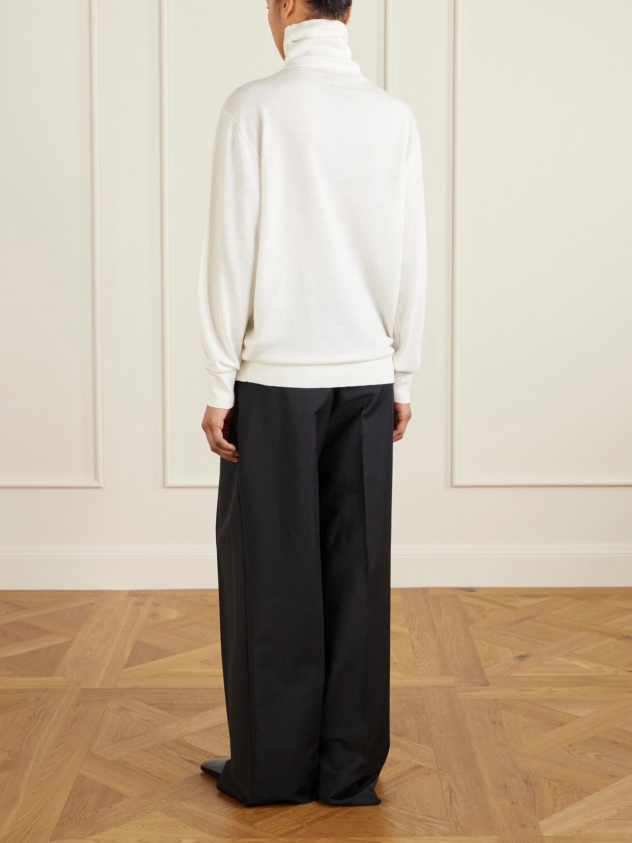 Totême Merino Wool Turtleneck Sweater In Neutral