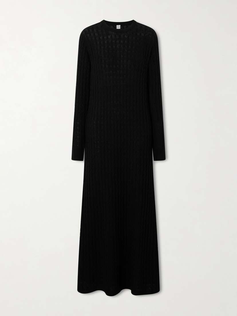 TOTEME Cable-knit Wool Maxi Dress