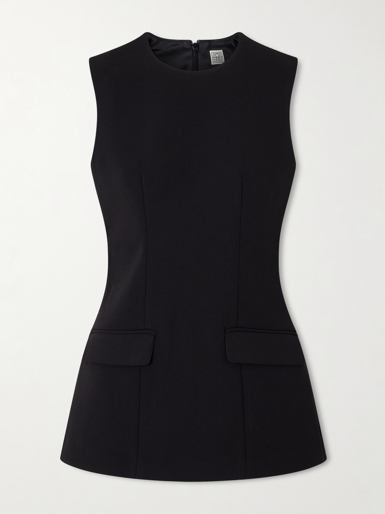 Totême Darted Cady Top In Black