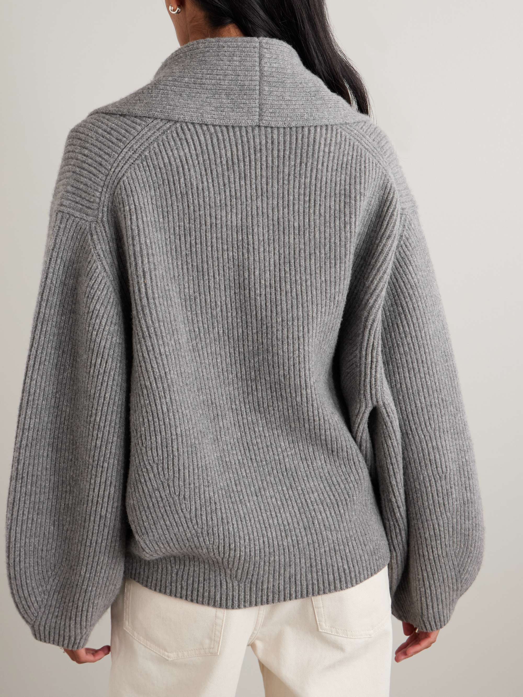 TOTEME Oversized ribbed wool cardigan | NET-A-PORTER