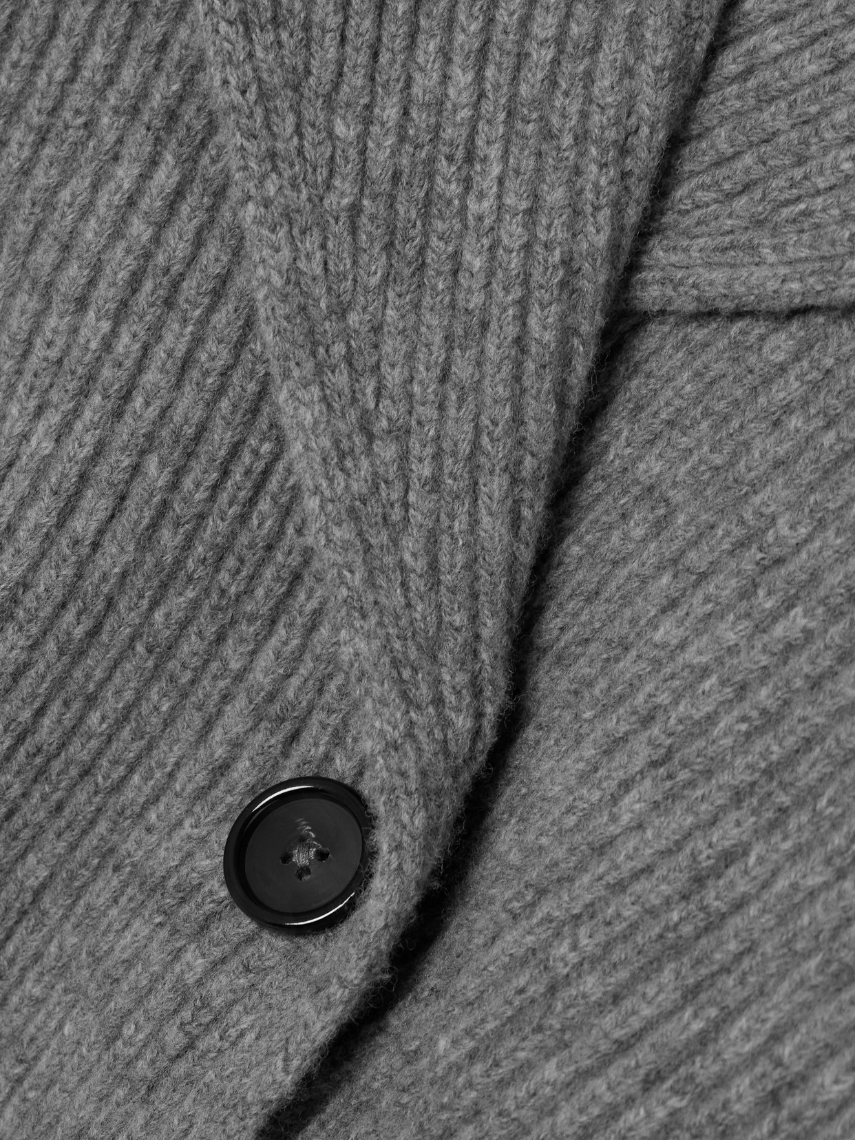 Totême Womens Grey Shawl-lapel Knitted Wool-blend Cardigan In Gray