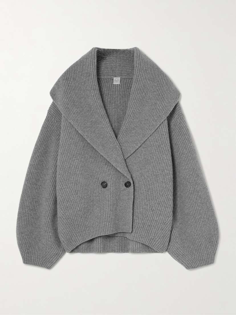 TOTEME Oversized Ribbed Wool Cardigan